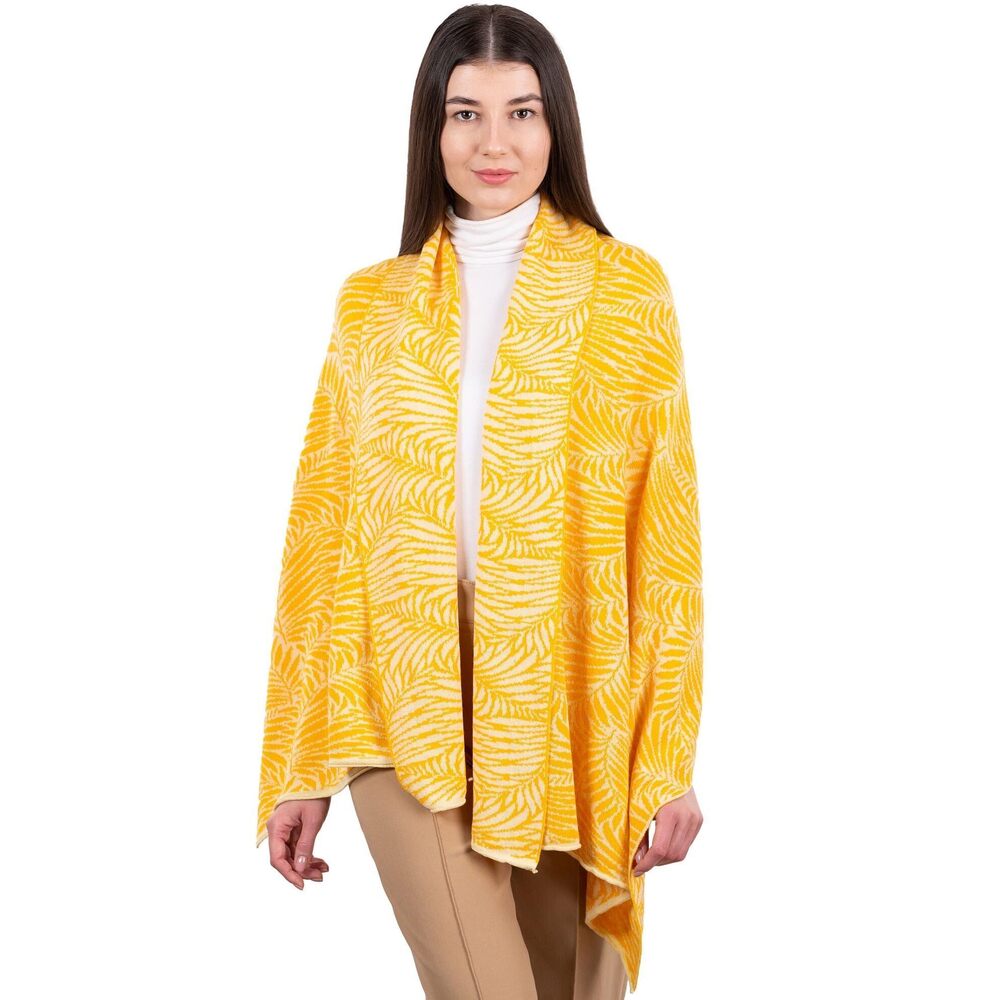 6289 Shawl Wraps For Women Lambswool Fern Leaf One